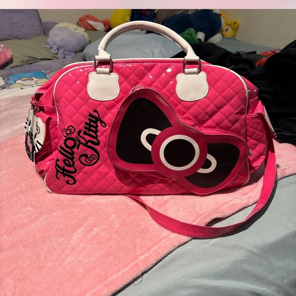 Hello Kitty Pink Quilted Travel Bag